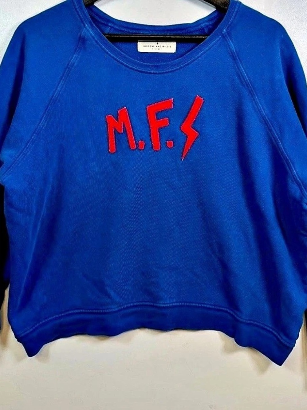 Imogene + Willie The Bolt Sweatshirt Blue & Red Large. Rare, L